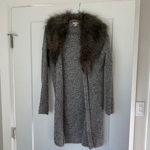 Long gray cardigan